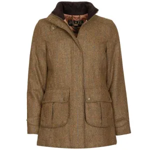 Barbour Fairfield Ladies Wool Tweed Waterproof Jacket - Honey Mustard