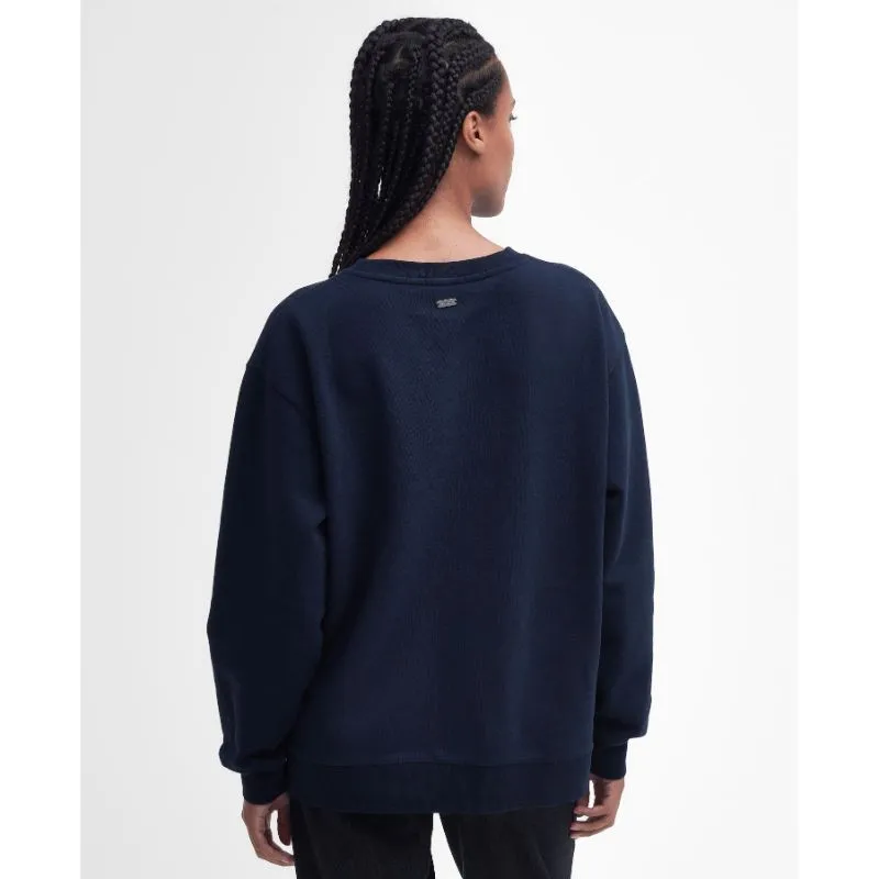 Barbour Northumberland Ladies Crew Neck Sweatshirt - Navy/Green