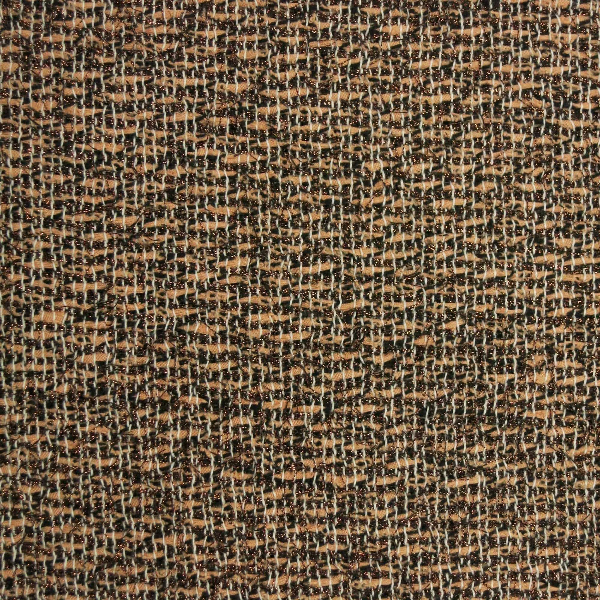 Black and Gold Taupe Lurex Tweed/ Boucle