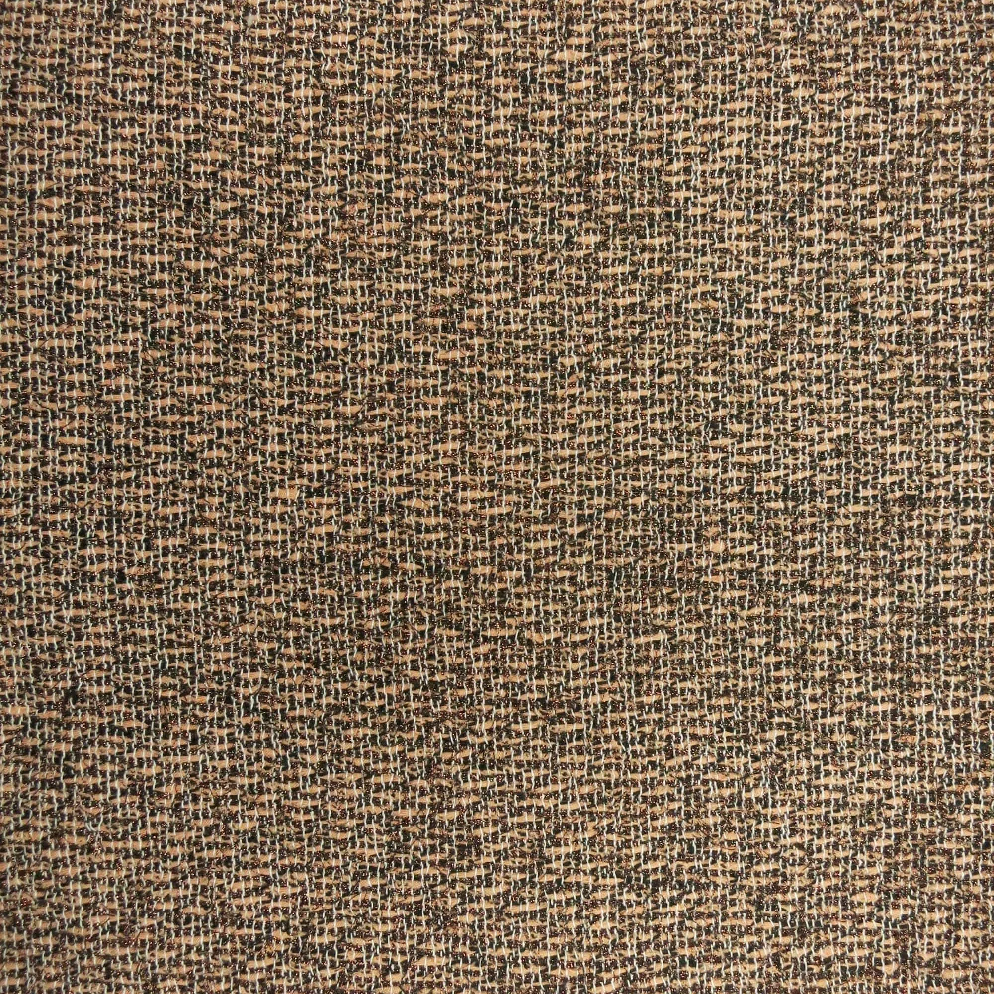 Black and Gold Taupe Lurex Tweed/ Boucle