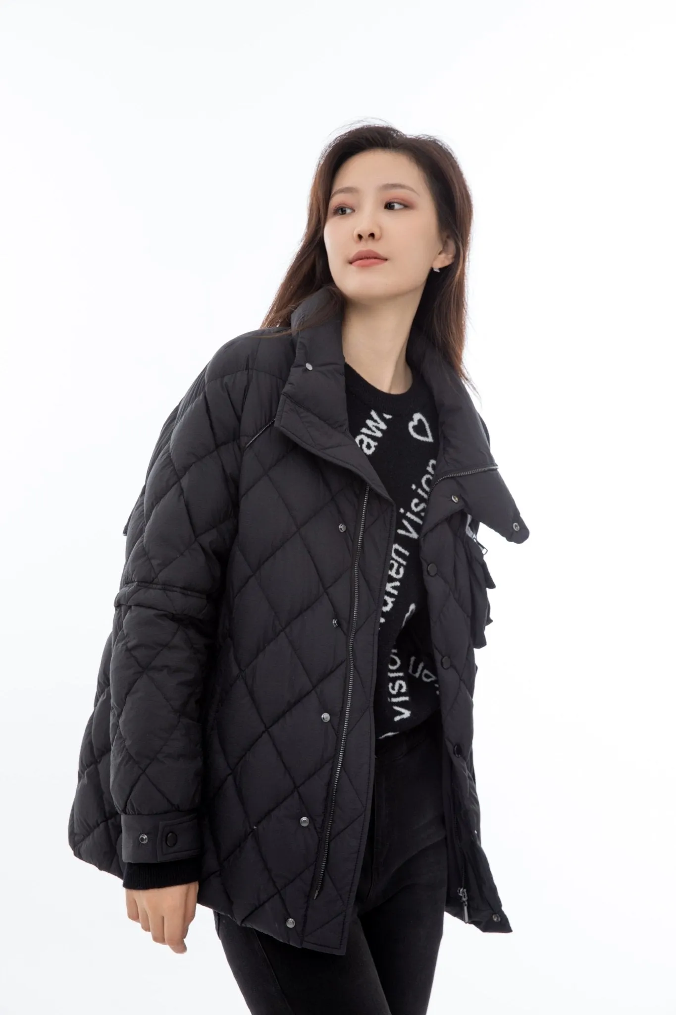 Black Lightweight Casual Down Jacket