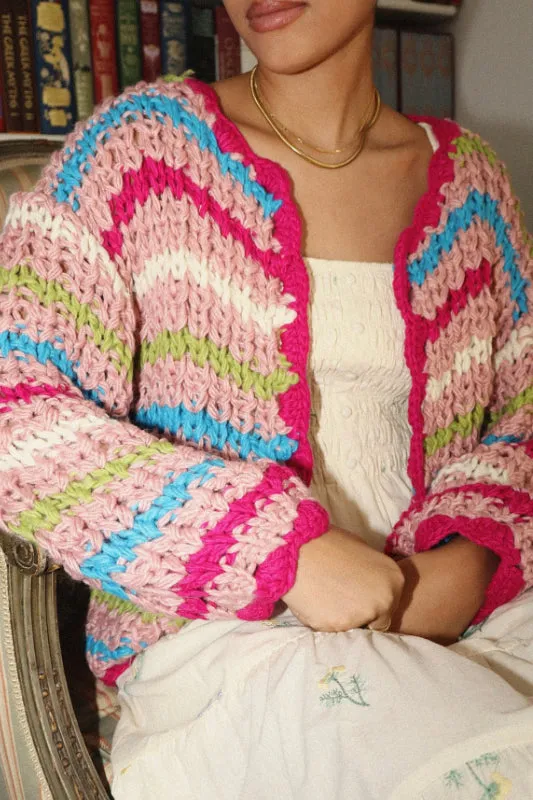 blake cardigan - strawberry