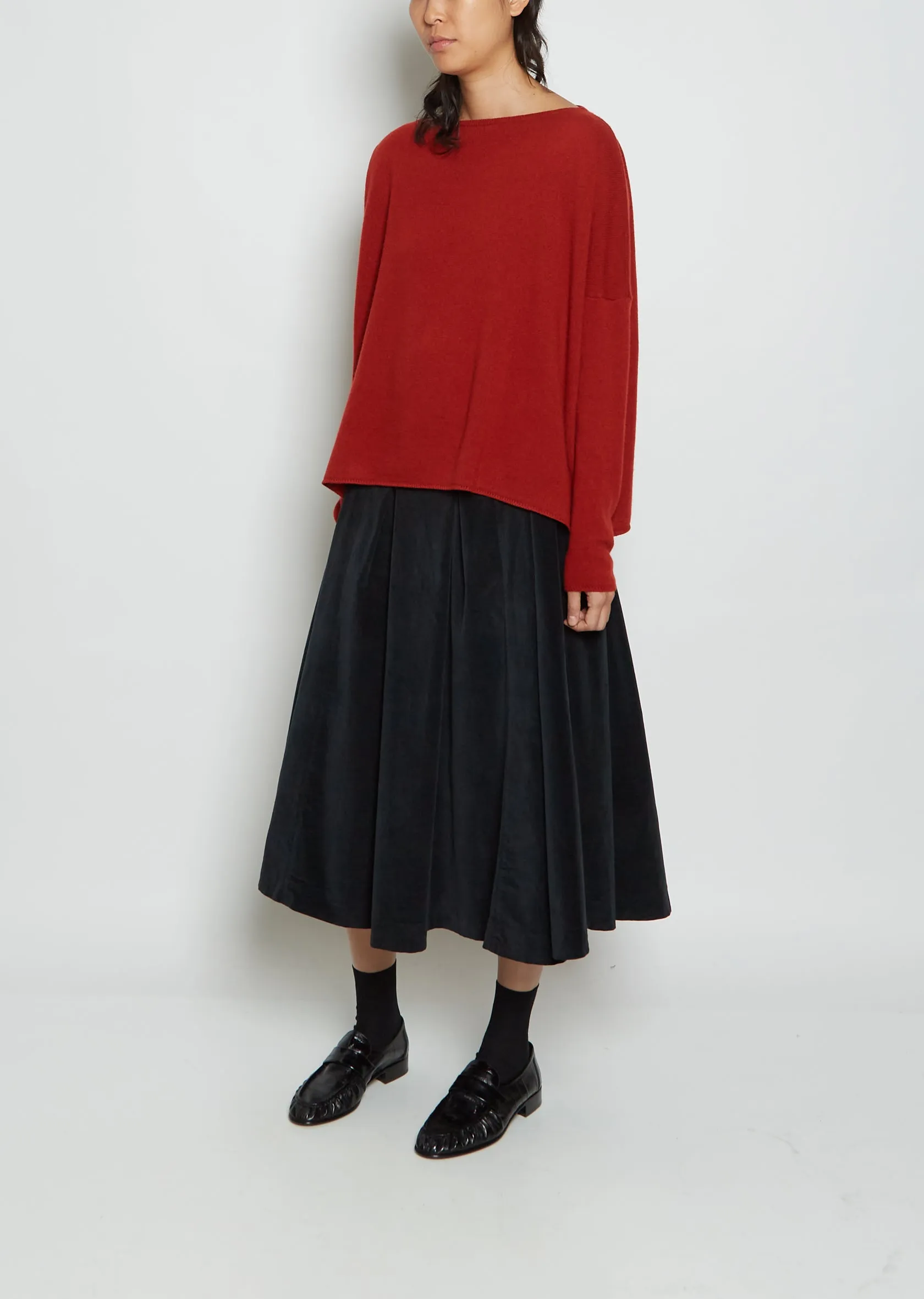 Boat-Neck Pullover WS Cashmere Sweater