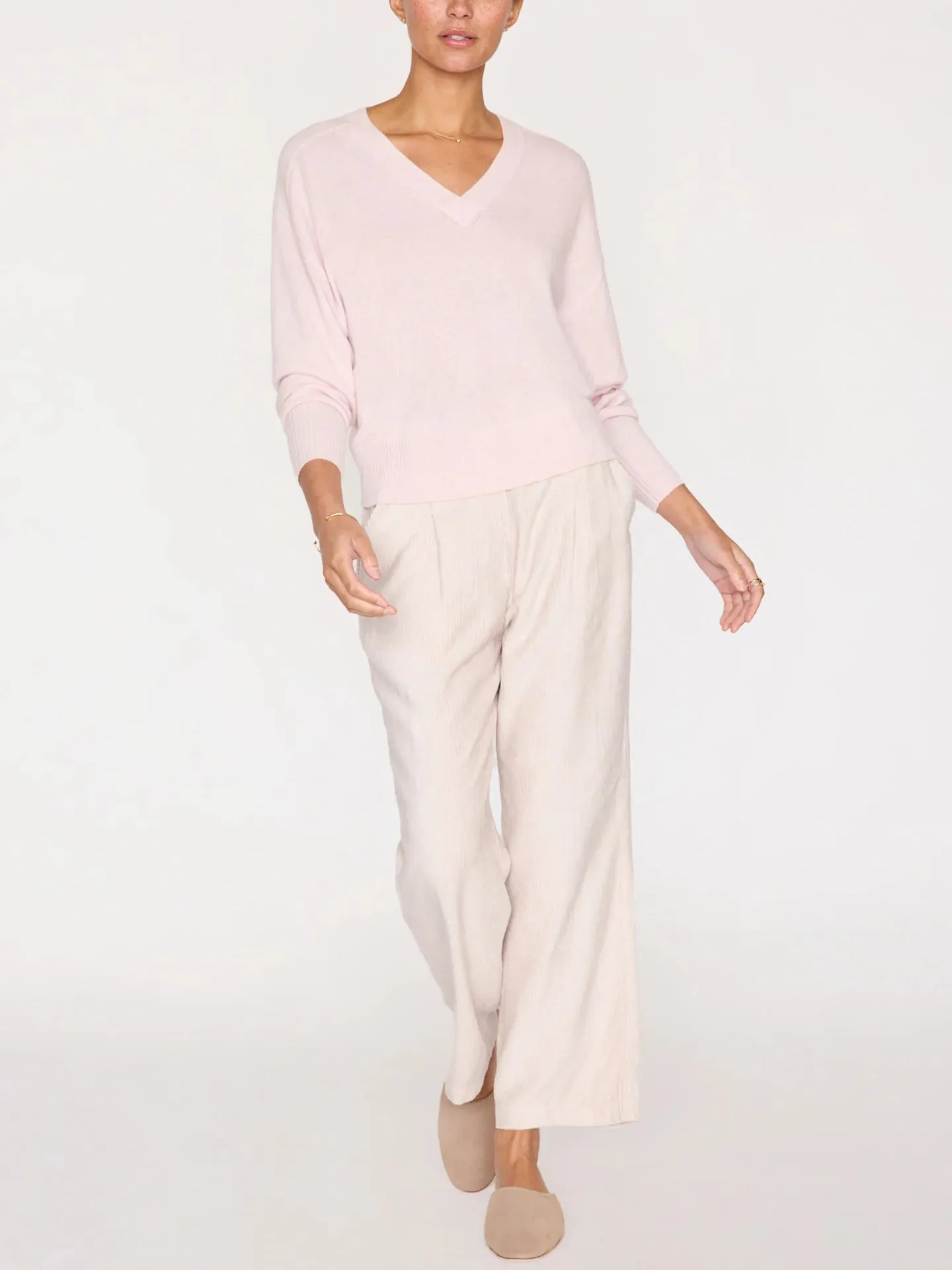 Brochu Walker Leila V-Neck Cashmere Sweater