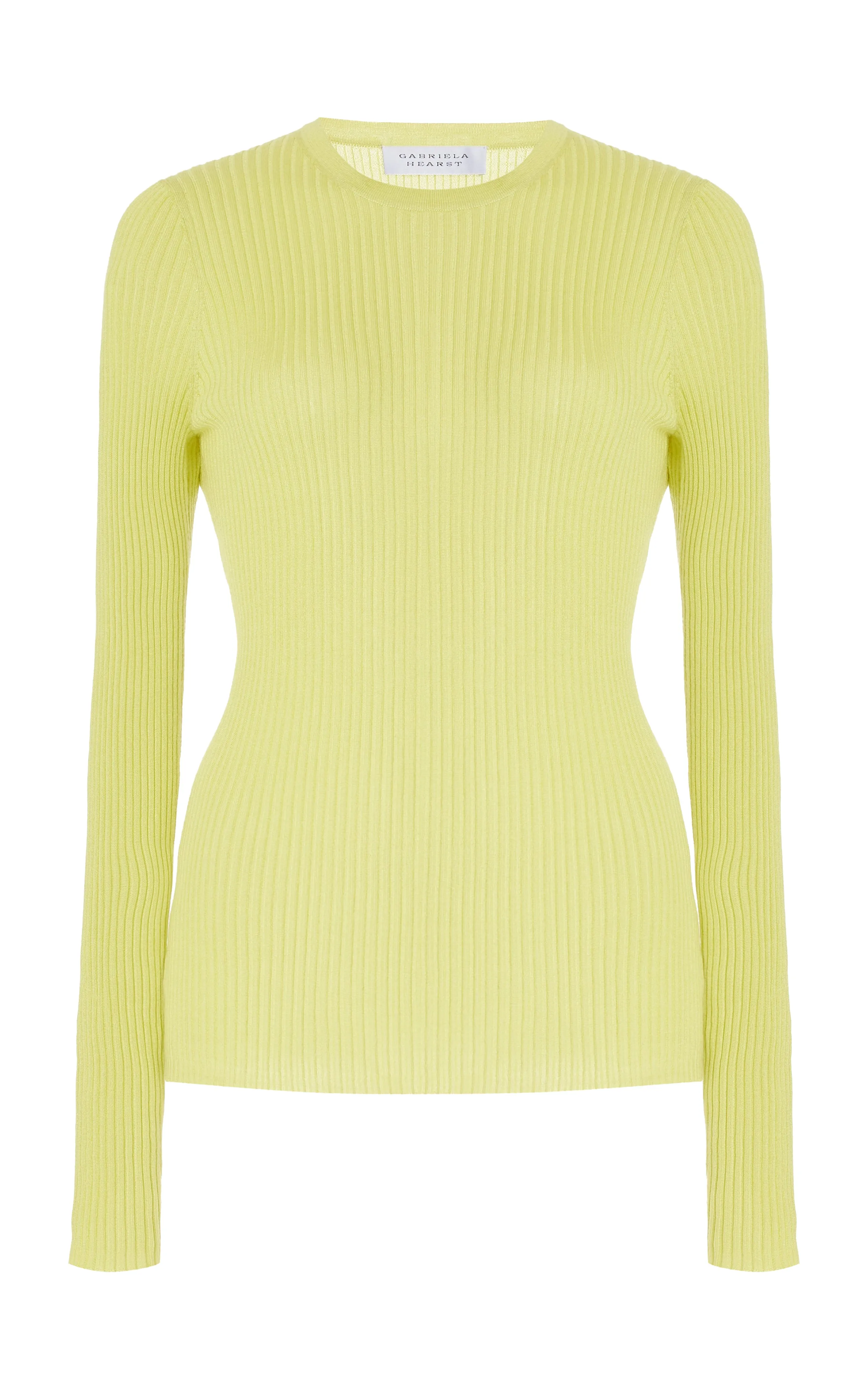 Browning Knit Sweater in Lime Adamite Cashmere Silk