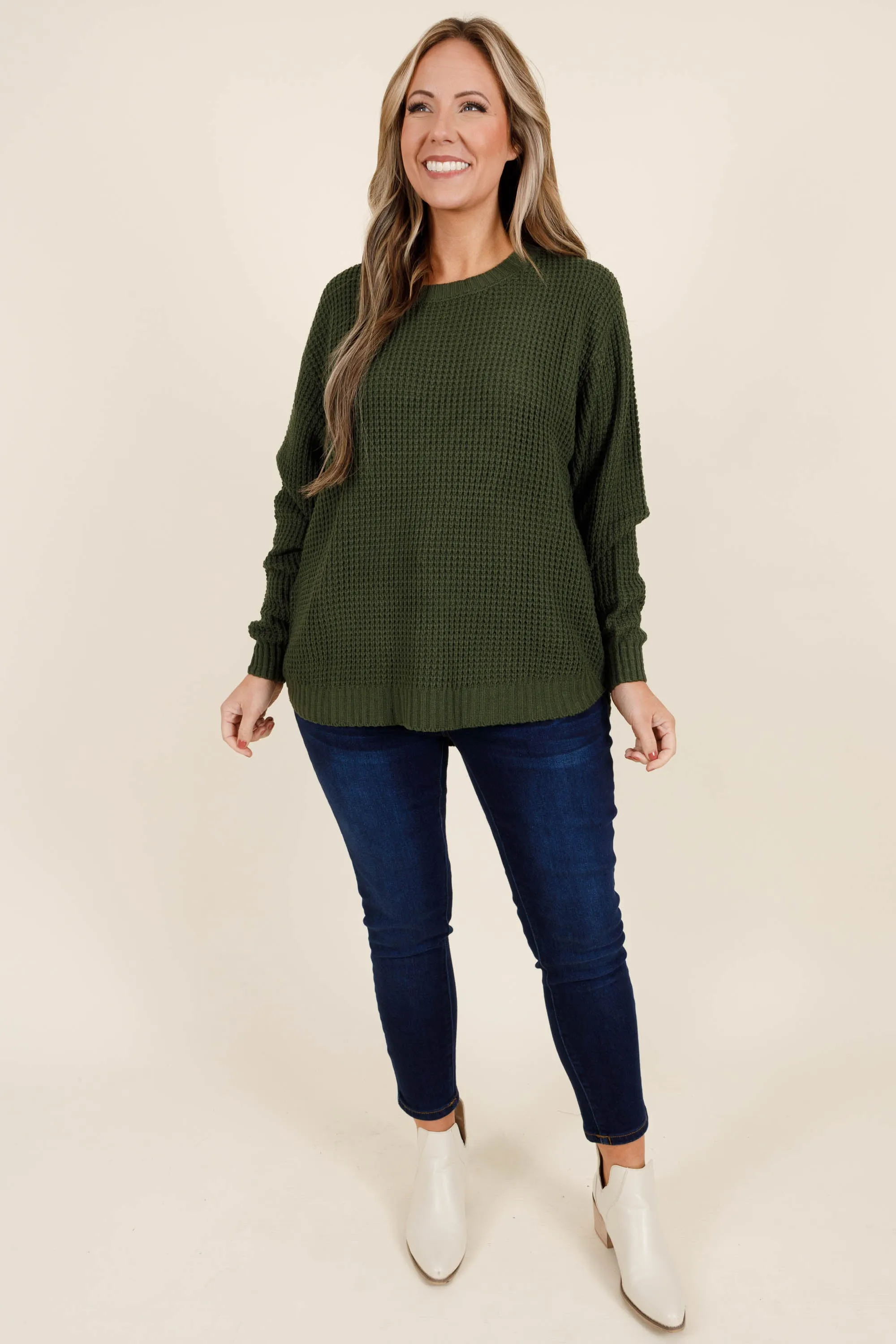 Call Me Tomorrow Sweater, Army Green