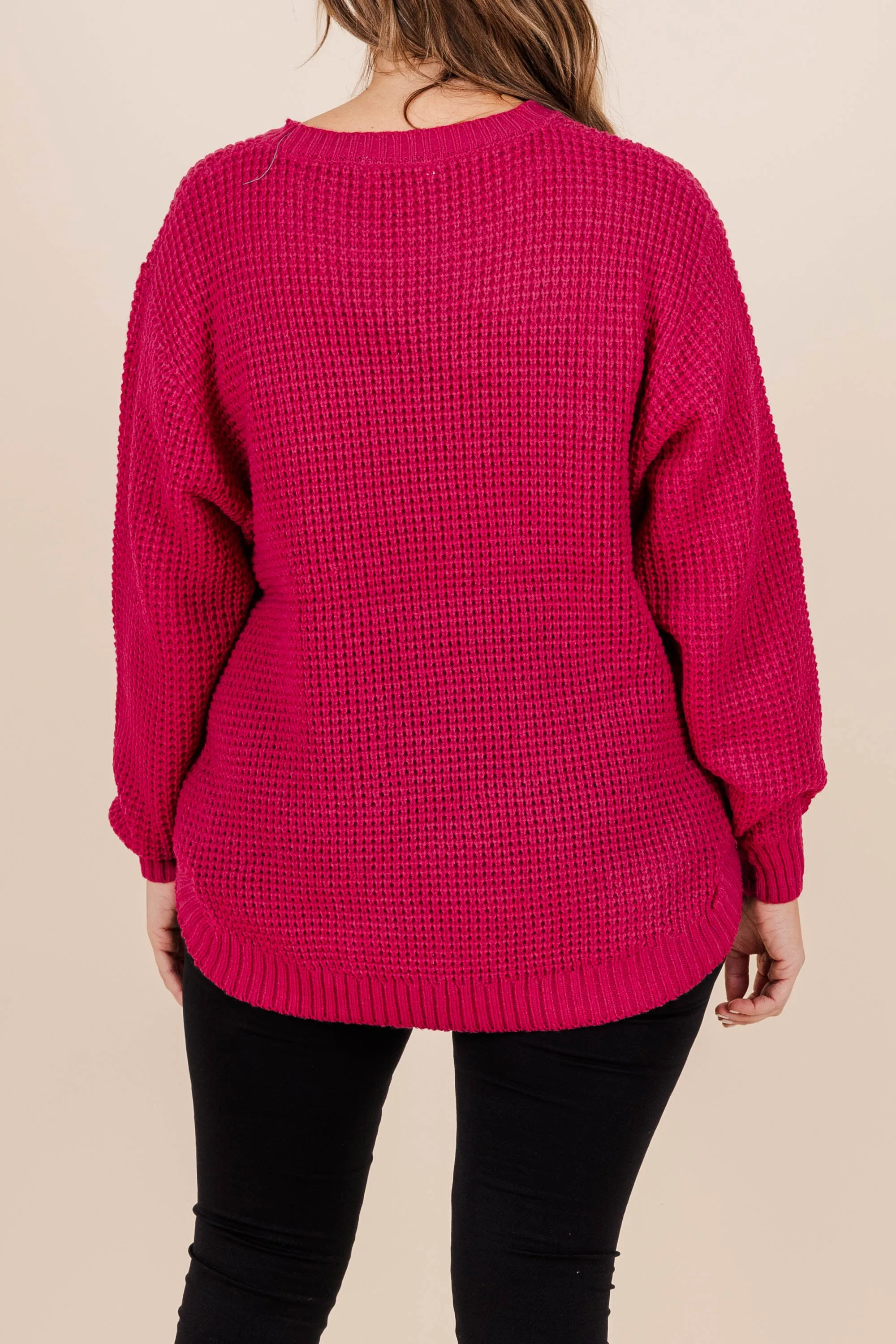 Call Me Tomorrow Sweater, Magenta