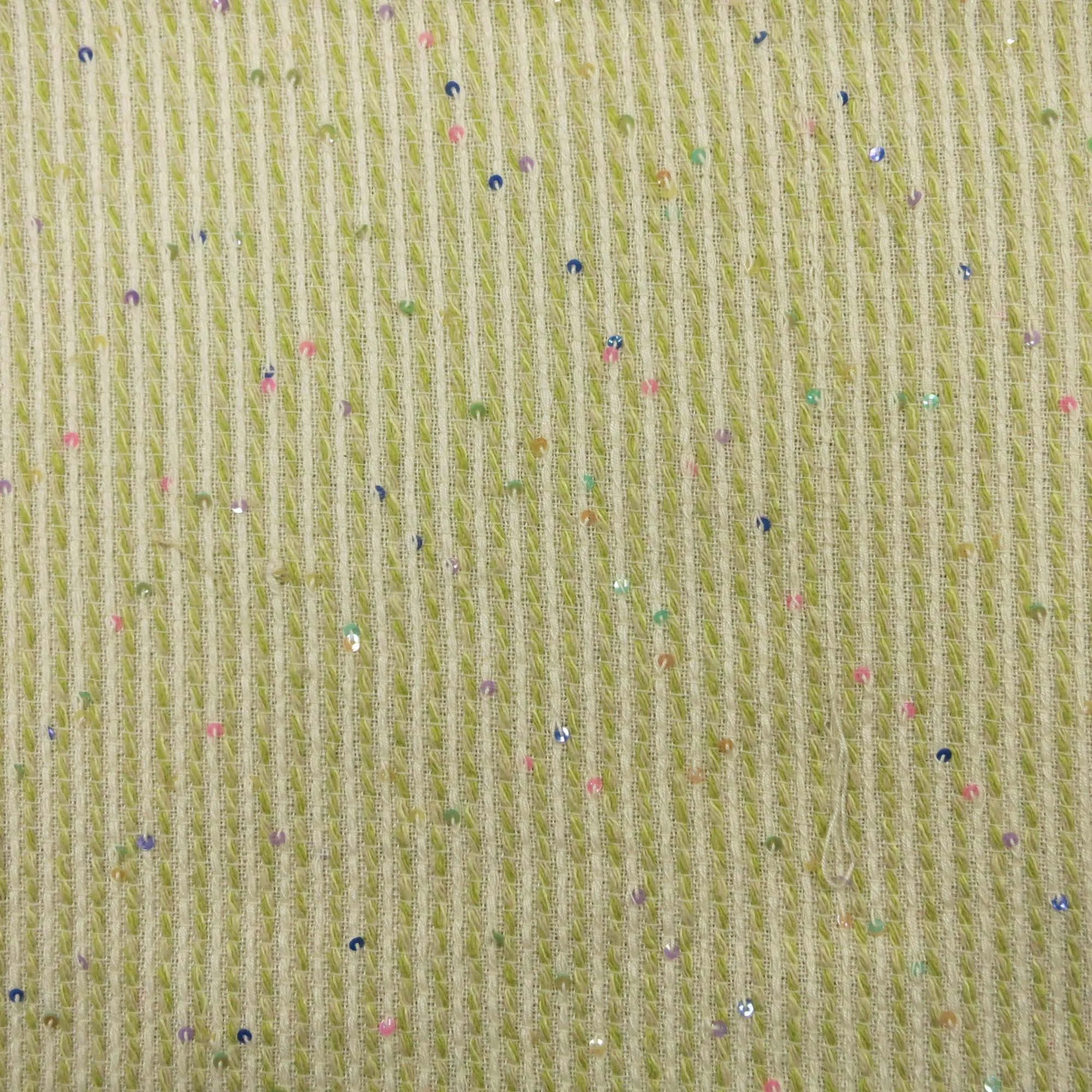 Citron Multi-Colored Sequins Tweed/ Boucle