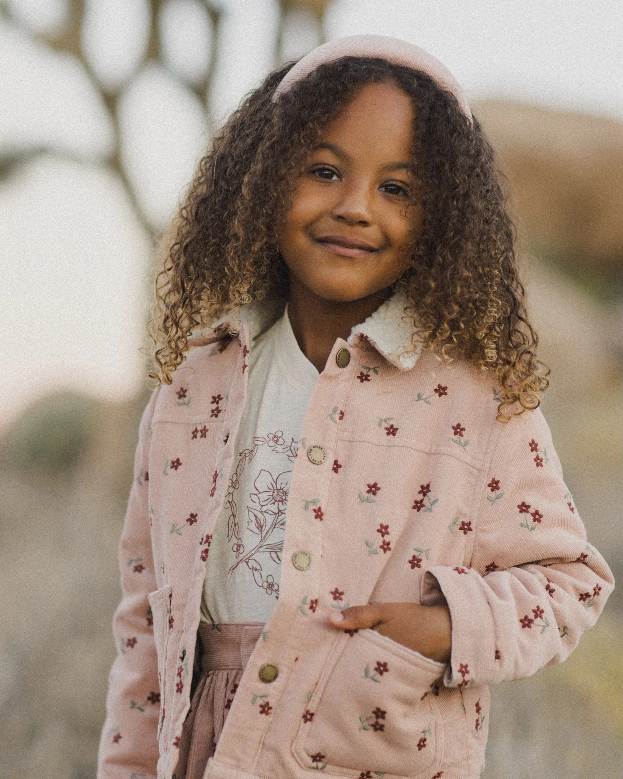 Corduroy Jacket | Blossom Embroidery