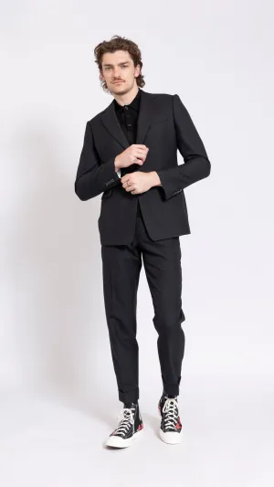 DRIES VAN NOTEN BLACK 2 BUTTON BLAINE BLAZER