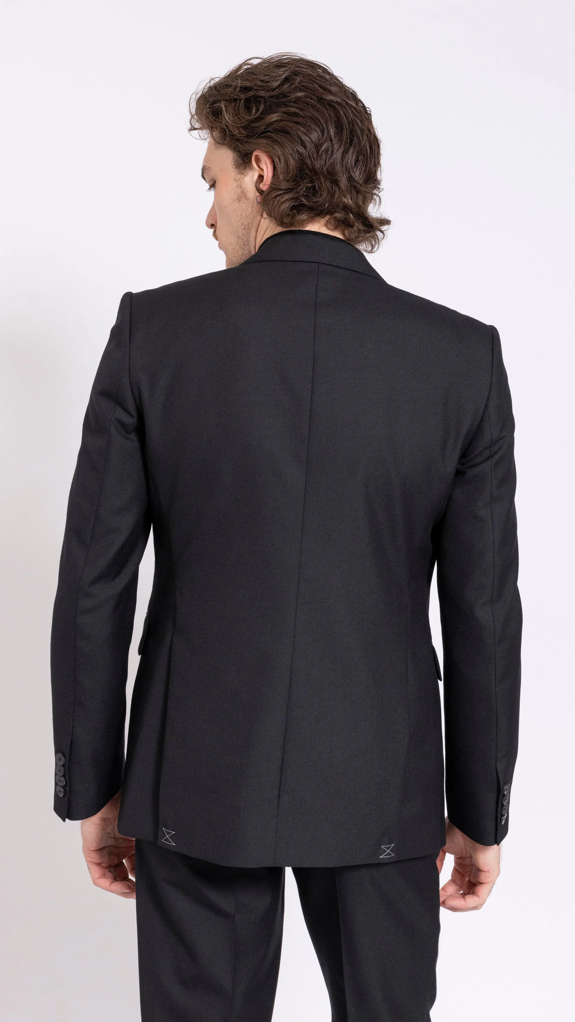 DRIES VAN NOTEN BLACK 2 BUTTON BLAINE BLAZER