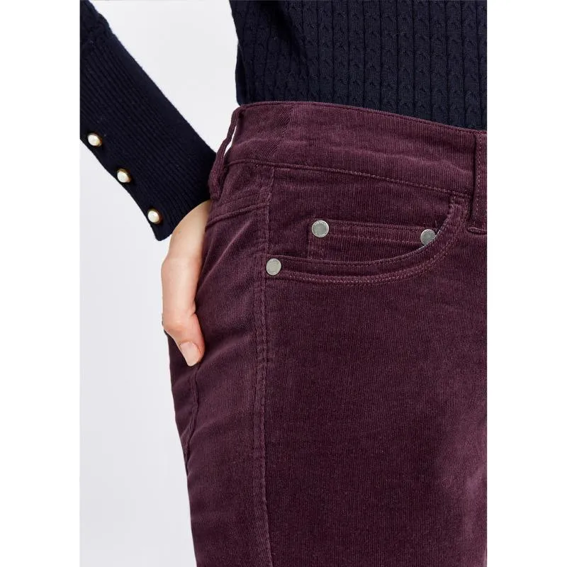 Dubarry Honeysuckle Ladies Stretch Pincord Jeans - Plum