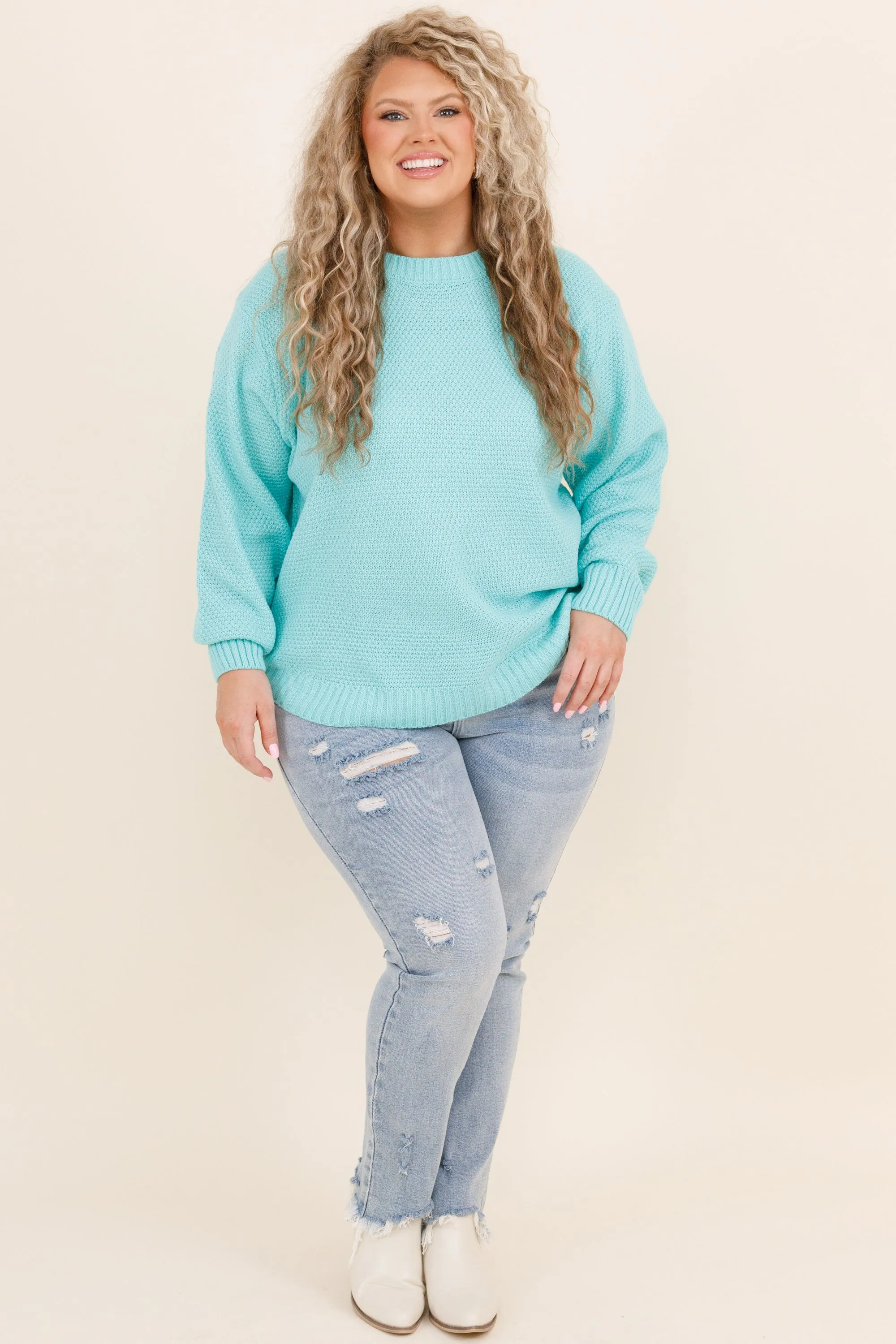 Fall For Me Sweater, Mint