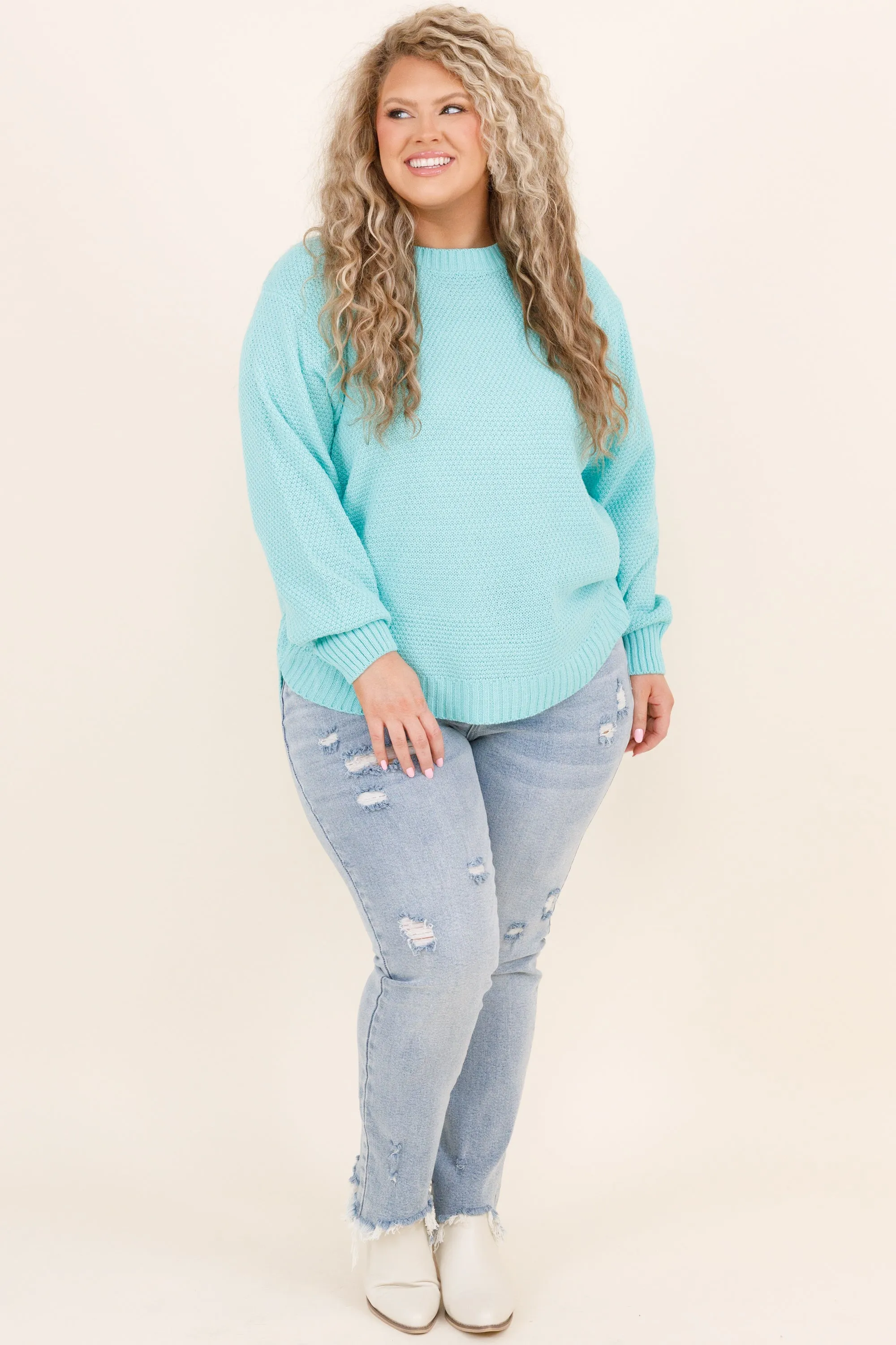 Fall For Me Sweater, Mint