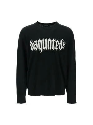 Gothic Logo Knit Sweater