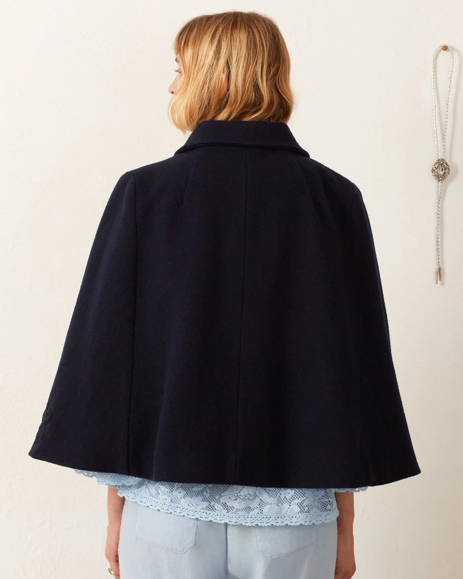 Kensington Midnight Wool Cape