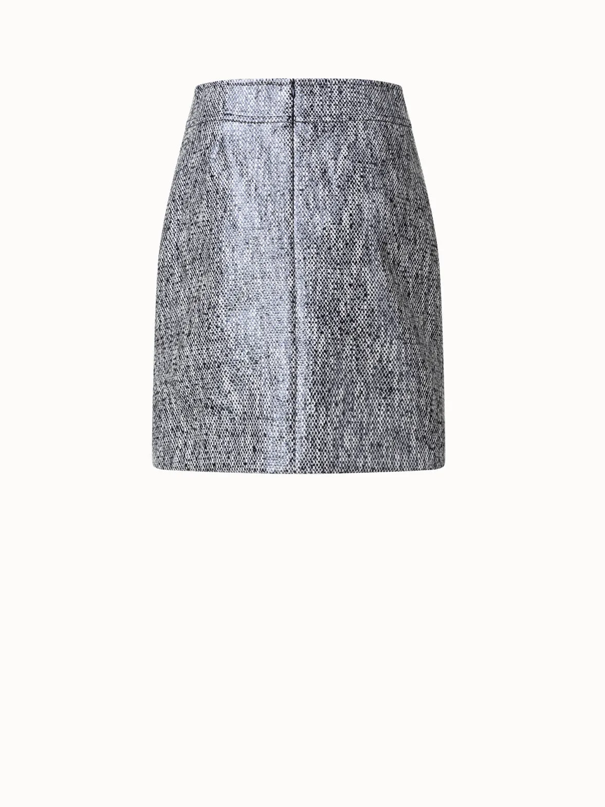 Lacquered Tweed Skirt