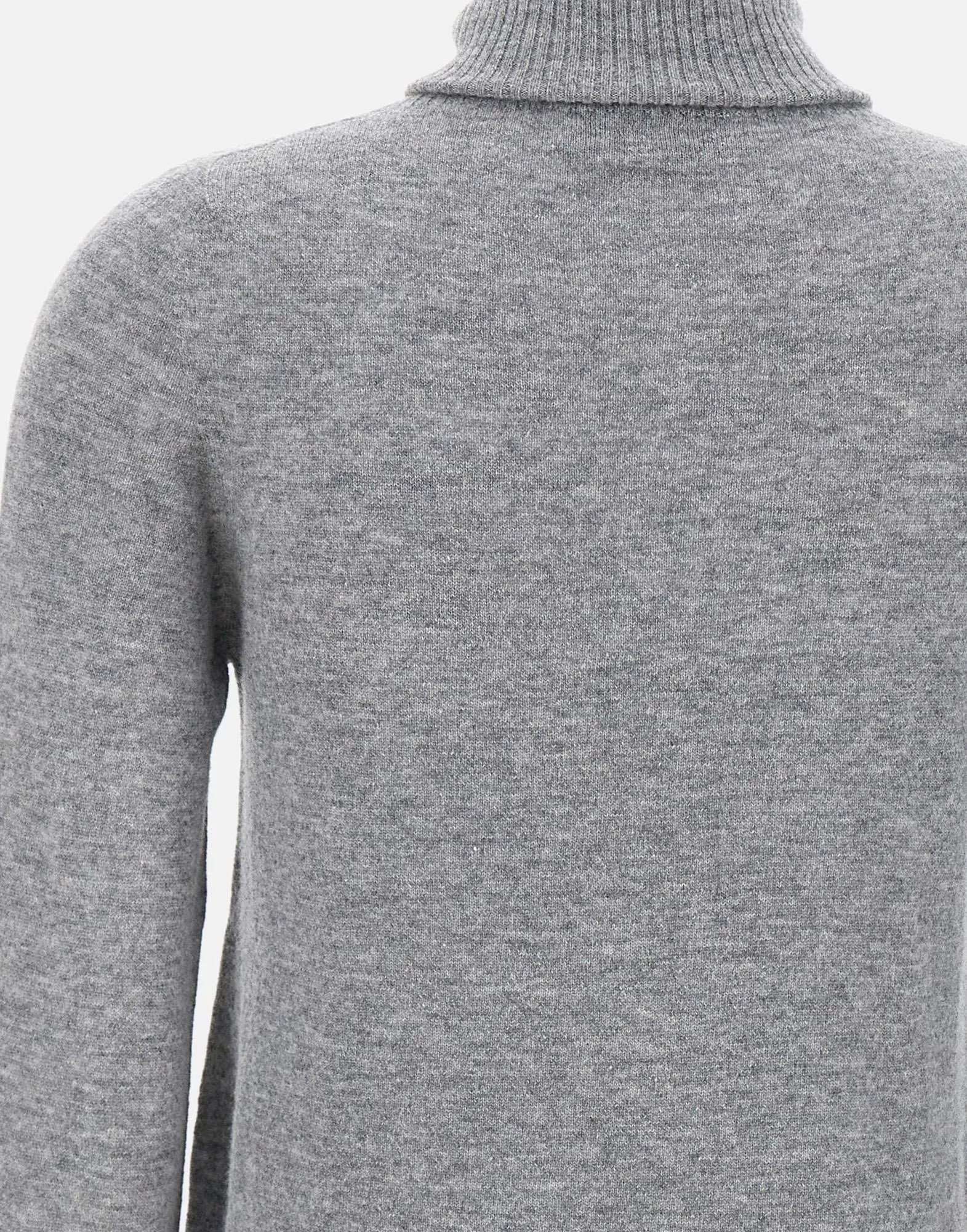 Light Grey Wool Turtleneck Sweater