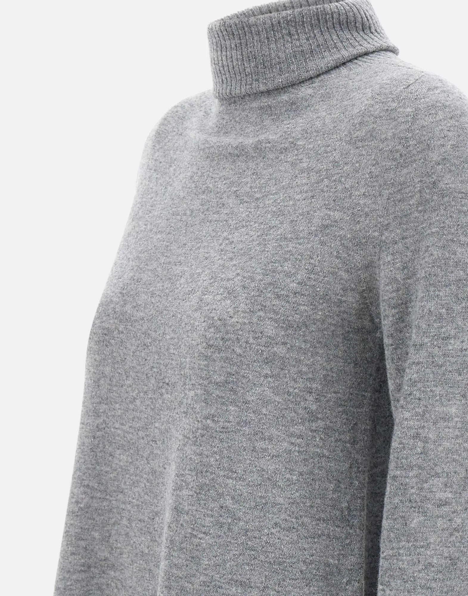 Light Grey Wool Turtleneck Sweater