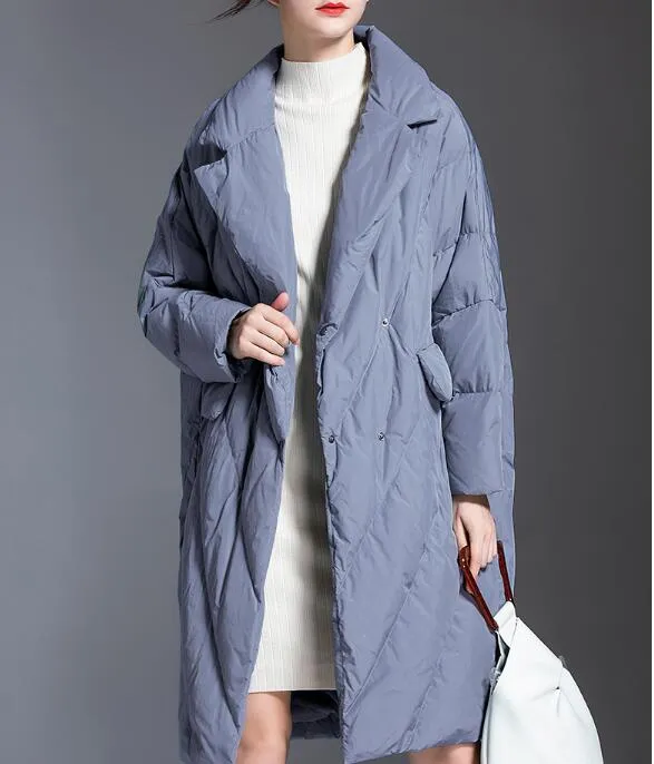 Loose Women Down Coat Winter Loose 90% Hooded Duck Down Jackets Long Warm Down Coat Any Size