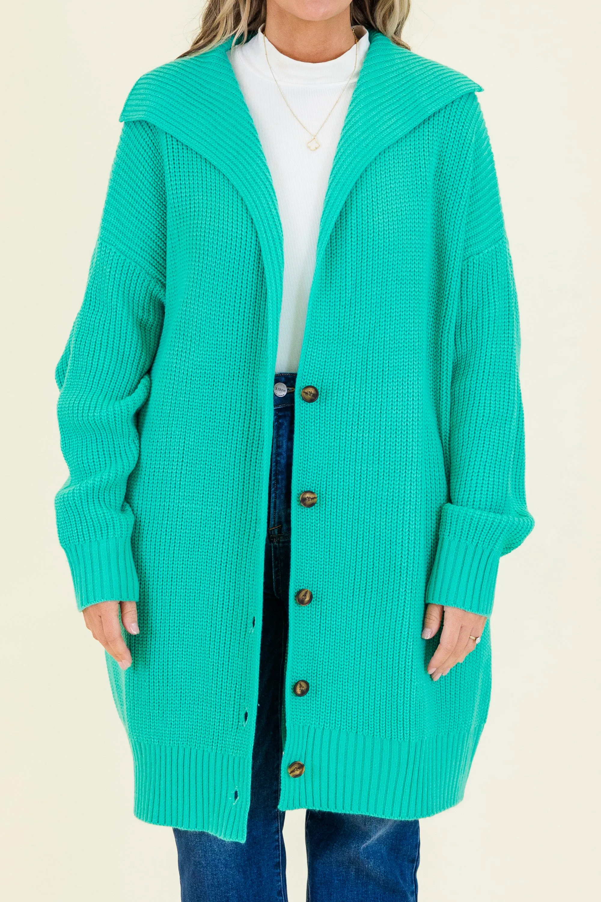 Lost Time Cardigan, Emerald