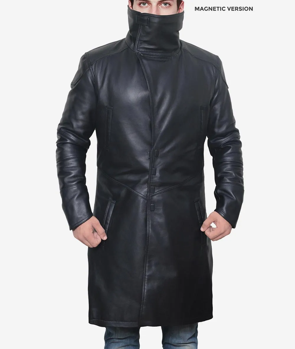 Mens Black Shearling Coat Mens