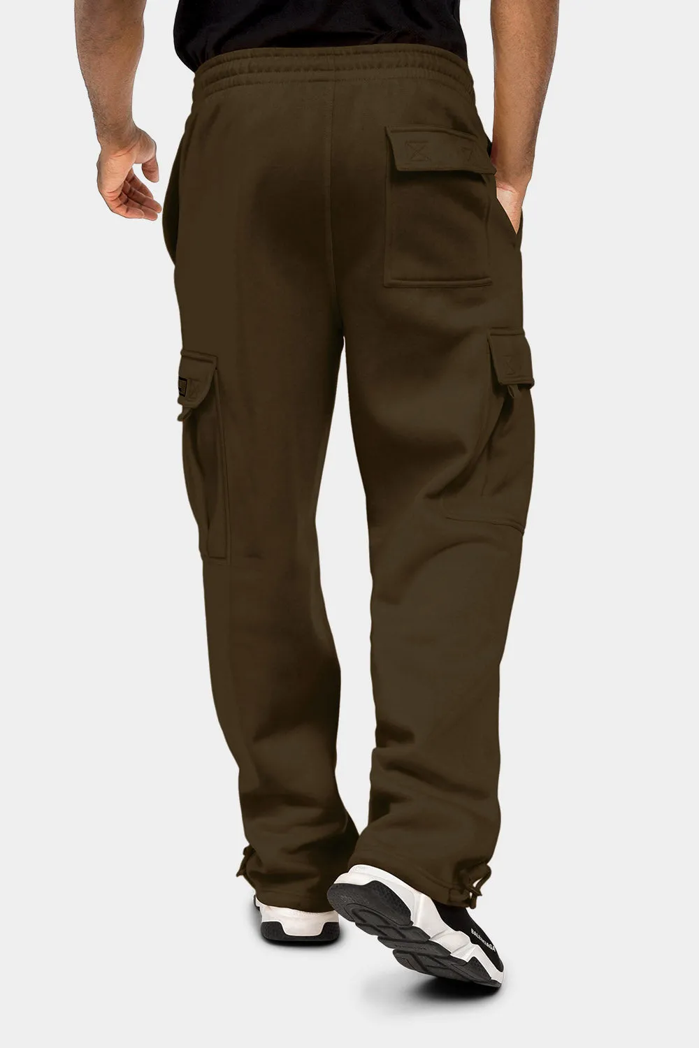 Men's Solid Fleece Heavyweight Cargo Sweat Pants