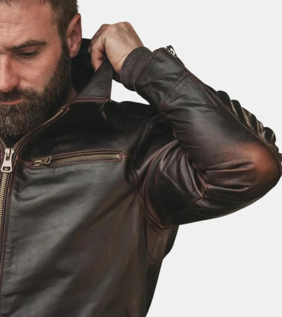 Meta Men's Biker Leather Jacket