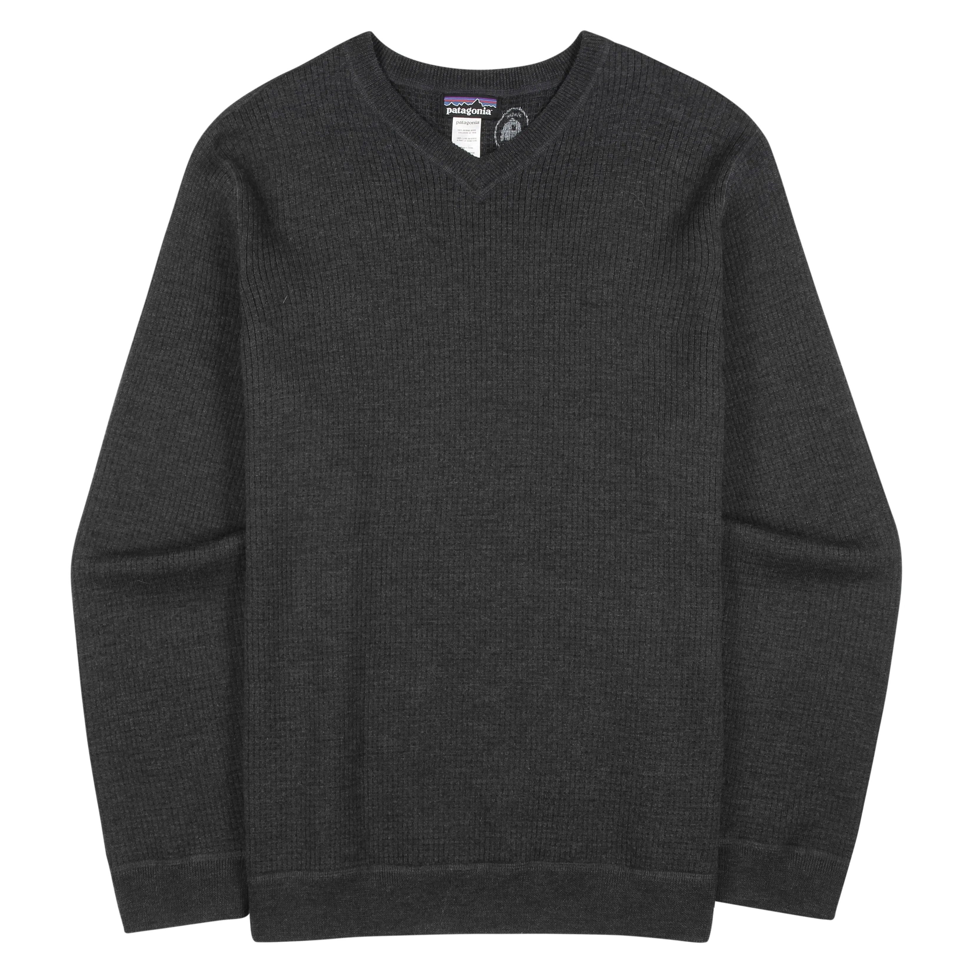 M's Merino Waffle V-Neck