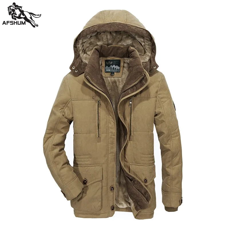 new winter jacket Middle age Men parka Plus thjck warm coat jacket men's casual hooded coats jackets