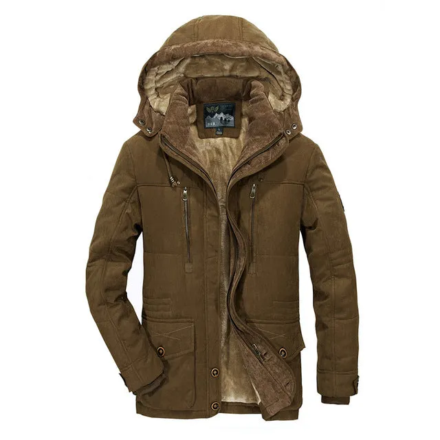 new winter jacket Middle age Men parka Plus thjck warm coat jacket men's casual hooded coats jackets