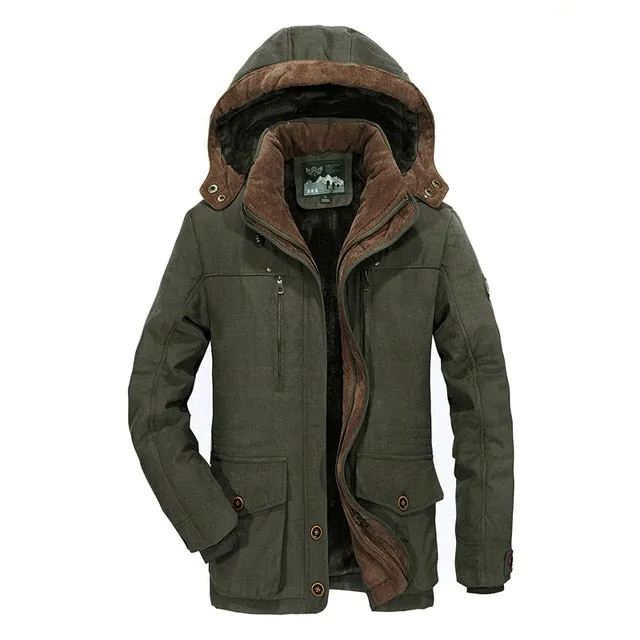 new winter jacket Middle age Men parka Plus thjck warm coat jacket men's casual hooded coats jackets