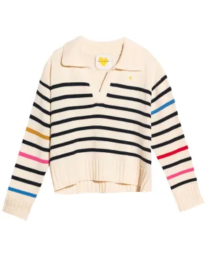 Oat Milk Sydney Striped Pullover