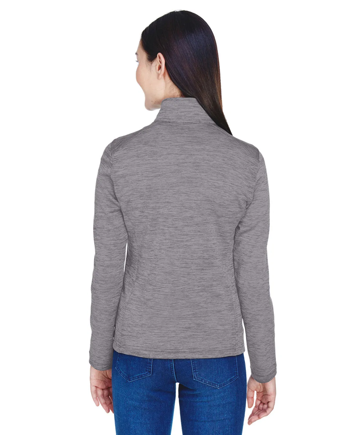 OUTLET-Devon & Jones Ladies Newbury Mélange Fleece Quarter-Zip