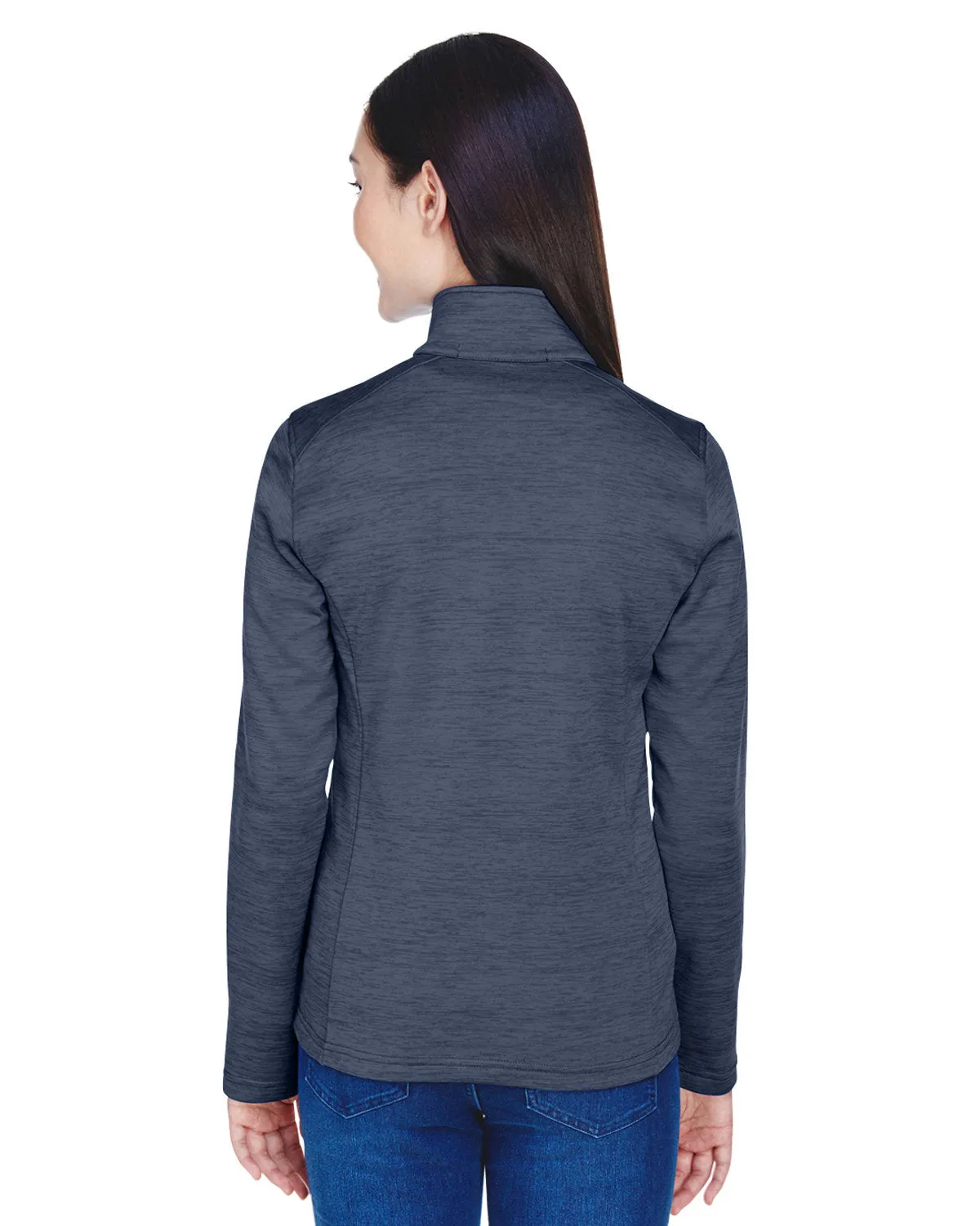 OUTLET-Devon & Jones Ladies Newbury Mélange Fleece Quarter-Zip