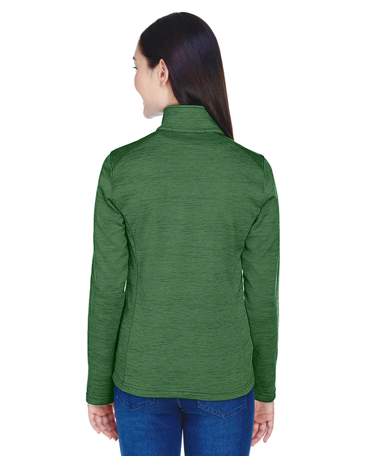 OUTLET-Devon & Jones Ladies Newbury Mélange Fleece Quarter-Zip