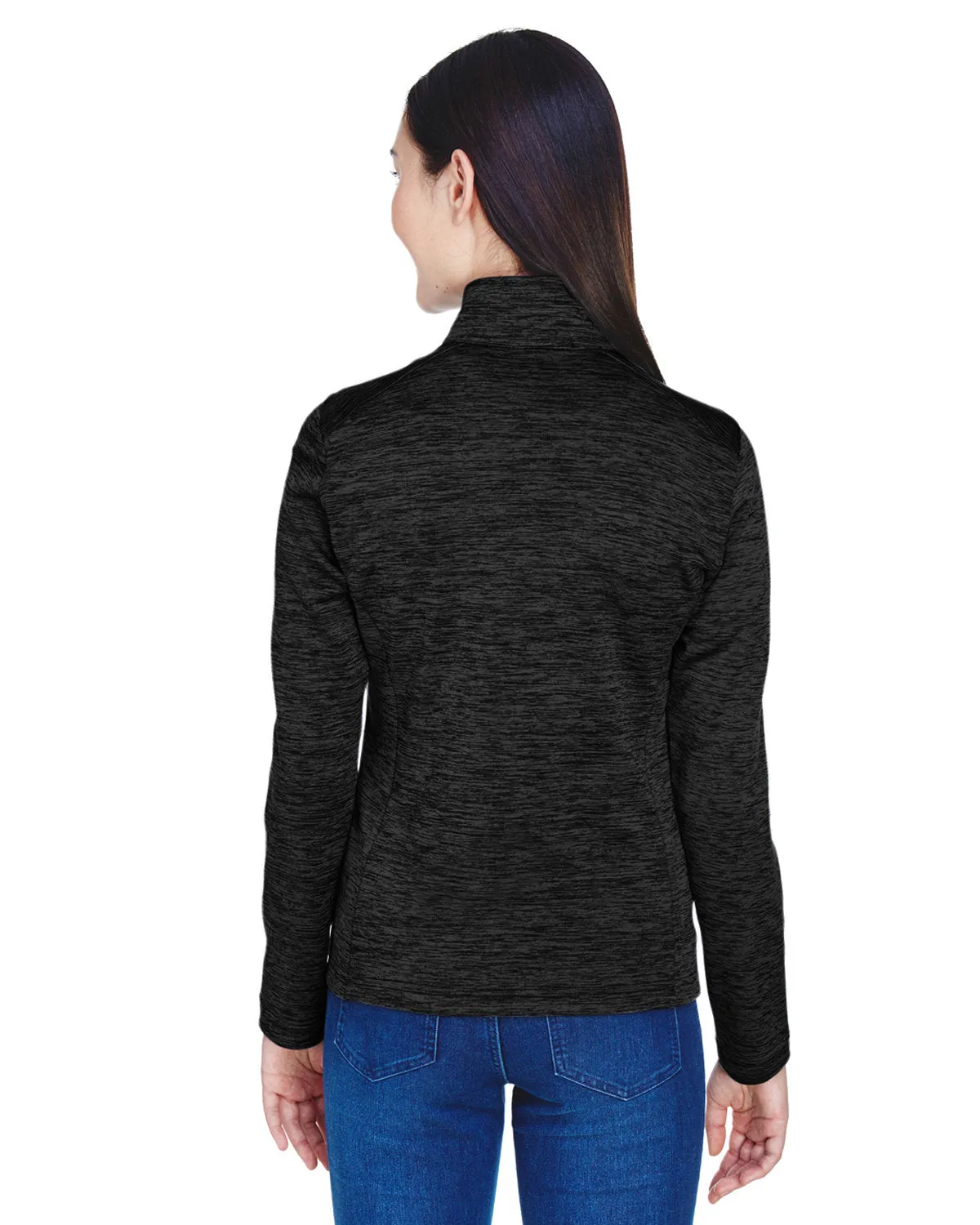 OUTLET-Devon & Jones Ladies Newbury Mélange Fleece Quarter-Zip