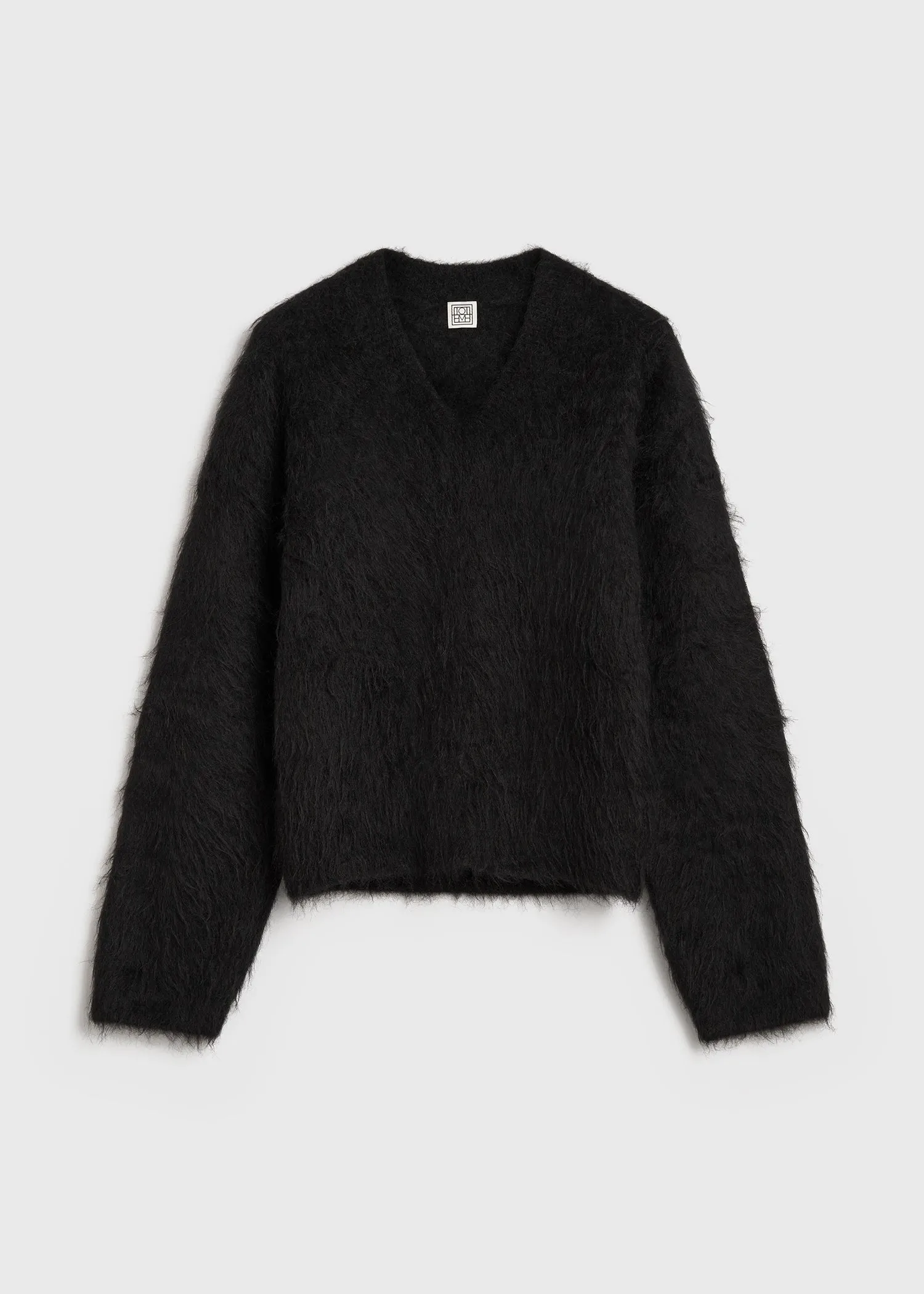 Petite alpaca-blend knit black