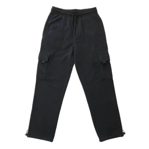 Royal Blue Fleece Cargo Sweatpants Black