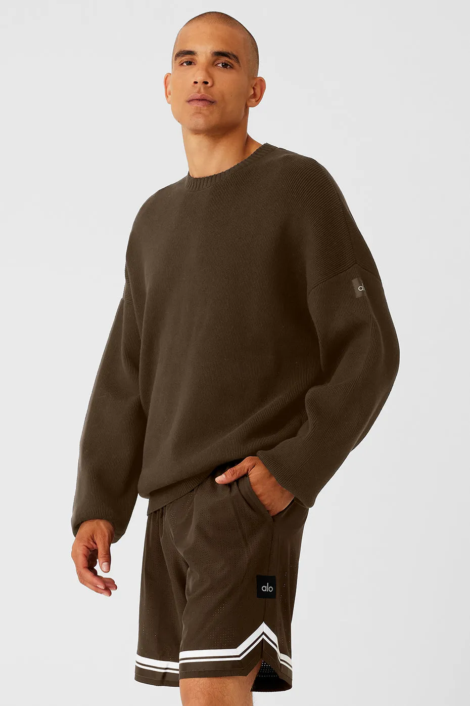 Scholar Crew Neck Sweater - Espresso