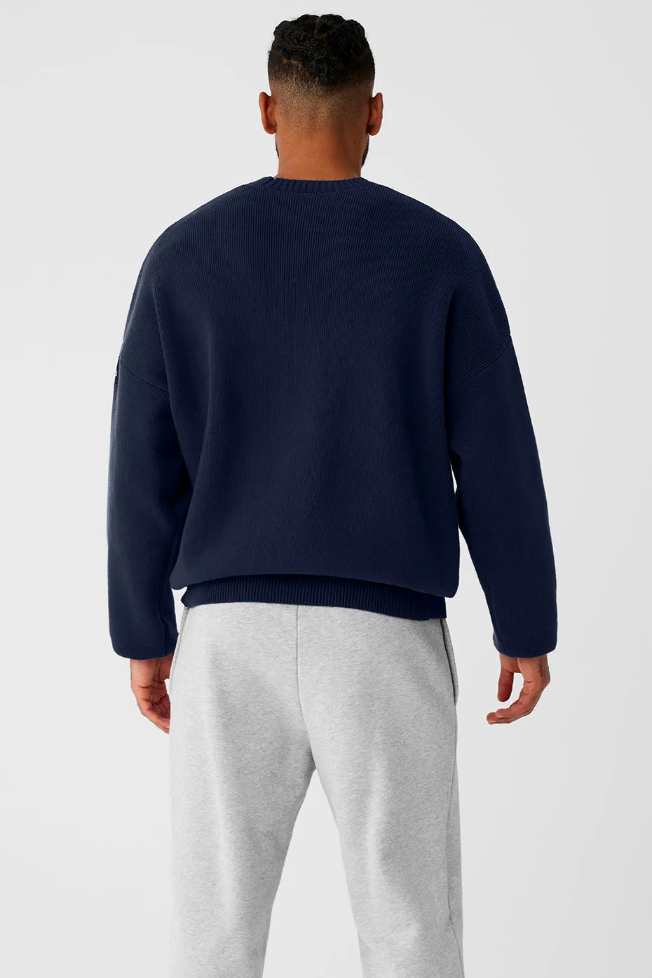 Scholar Crew Neck Sweater - Navy