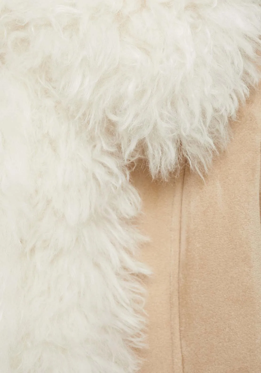 Shearling-lined coat - Light Beige