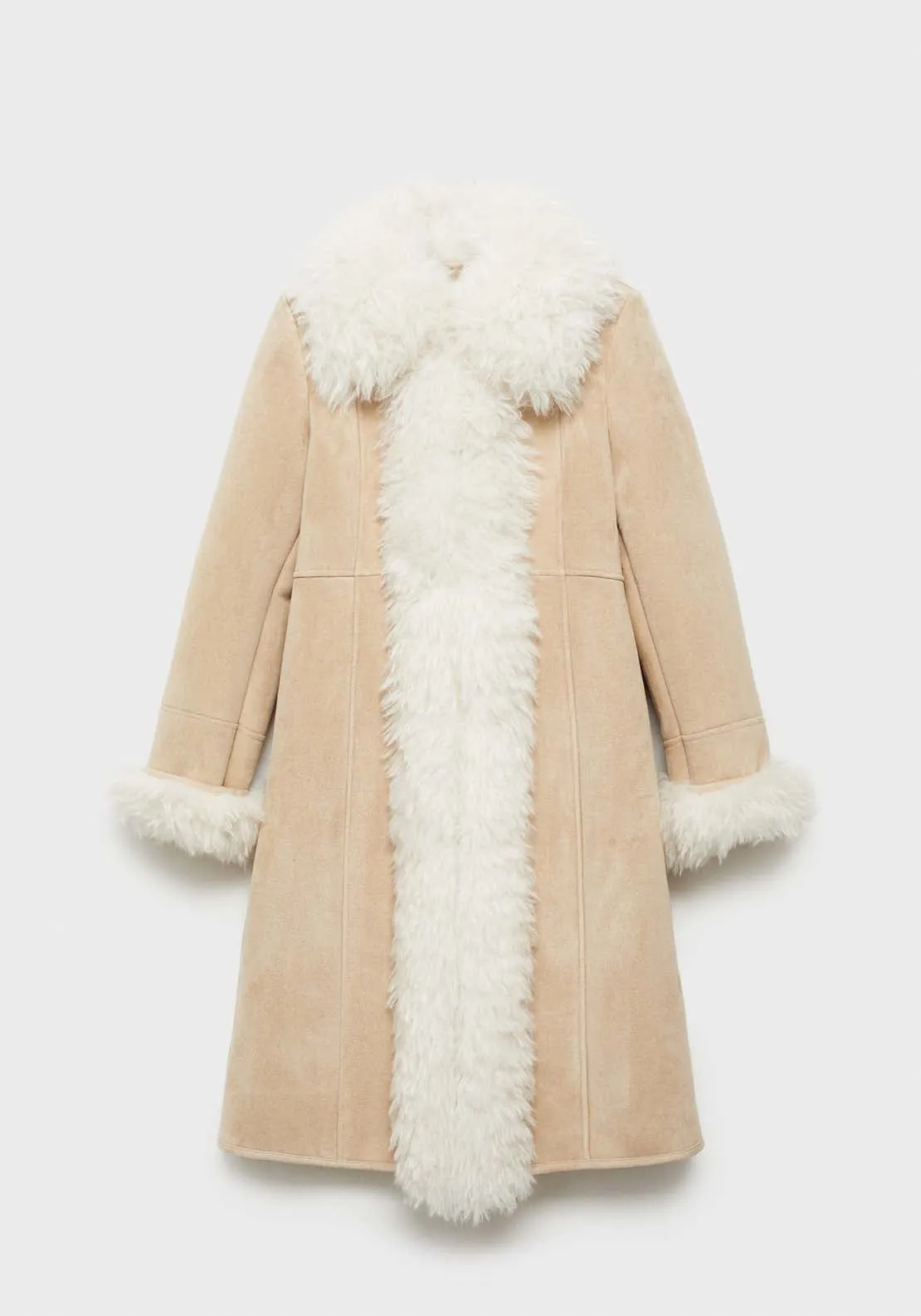 Shearling-lined coat - Light Beige