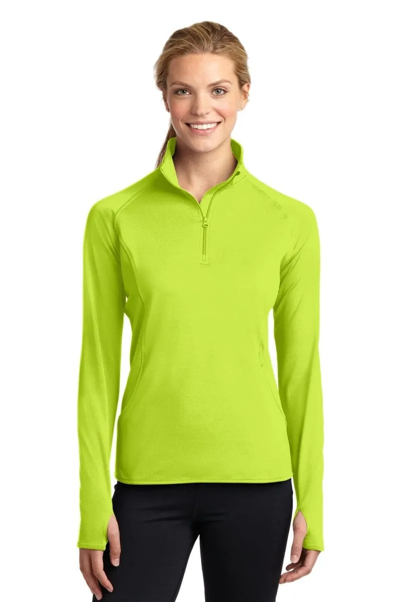 Sport-Tek Ladies Sport-Wick Stretch 1/2-Zip Pullover. LST850.