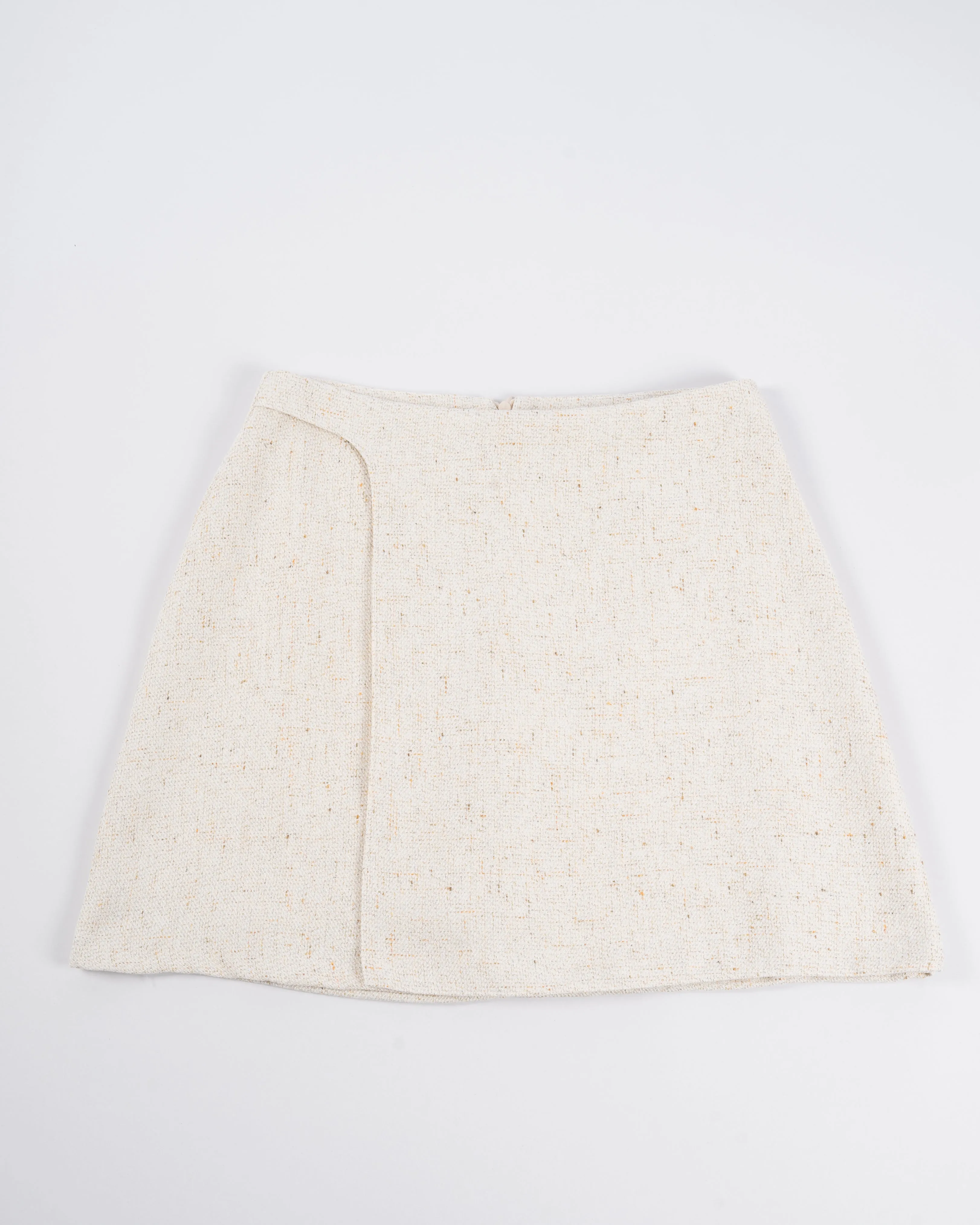 Vanessa Tweed Wrap Skirt (Beige Mix)