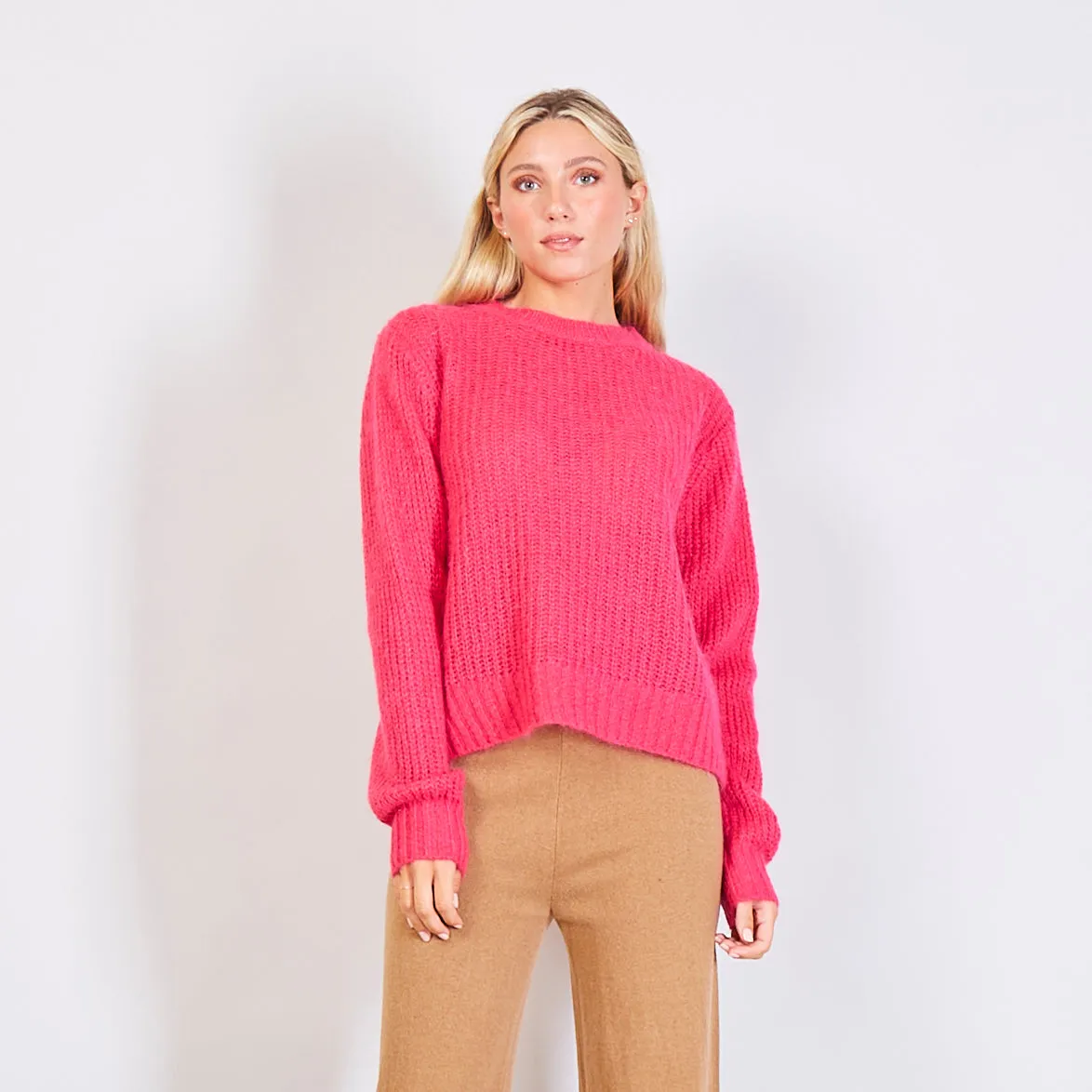 Wholesale chunky-knit mohair sweater