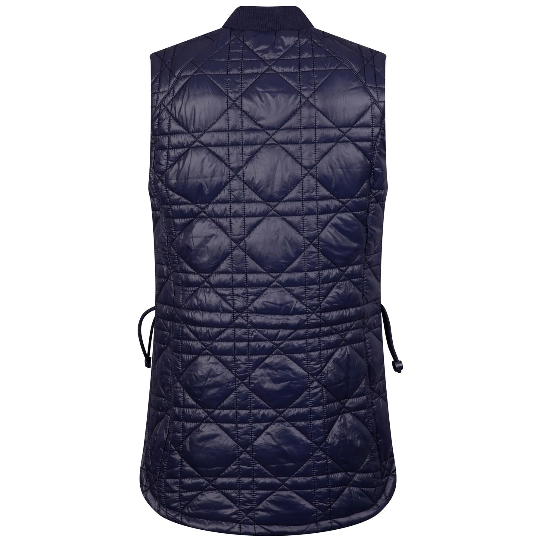 Womens Quilted Long Line Vest Navy - 2024